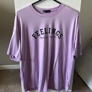 XS purple loose tee
